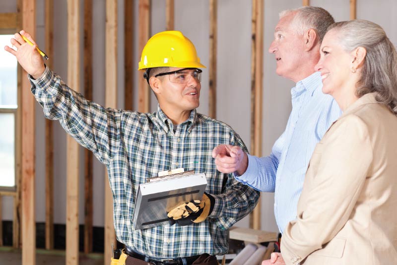 A couple building their dream home