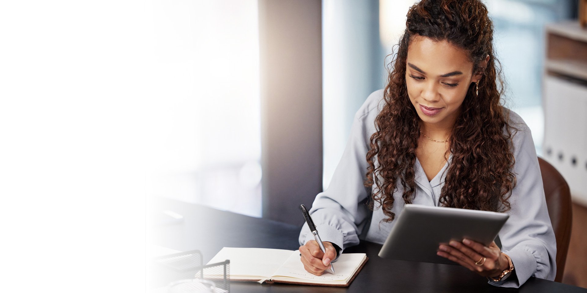 A woman applying for a role at First Metro Finance